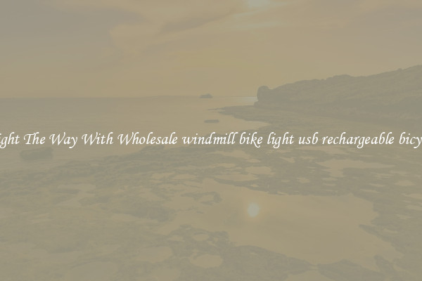 Light The Way With Wholesale windmill bike light usb rechargeable bicycle