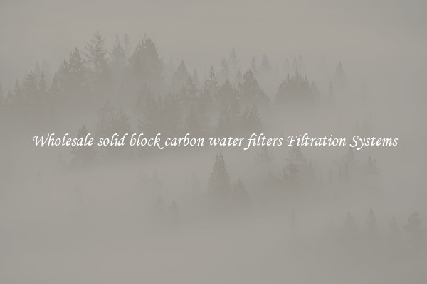 Wholesale solid block carbon water filters Filtration Systems