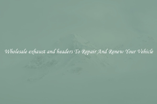 Wholesale exhaust and headers To Repair And Renew Your Vehicle