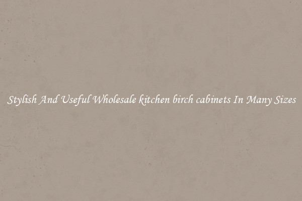 Stylish And Useful Wholesale kitchen birch cabinets In Many Sizes