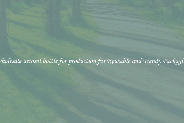 Wholesale aerosol bottle for production for Reusable and Trendy Packaging