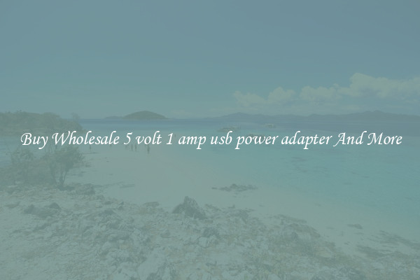 Buy Wholesale 5 volt 1 amp usb power adapter And More