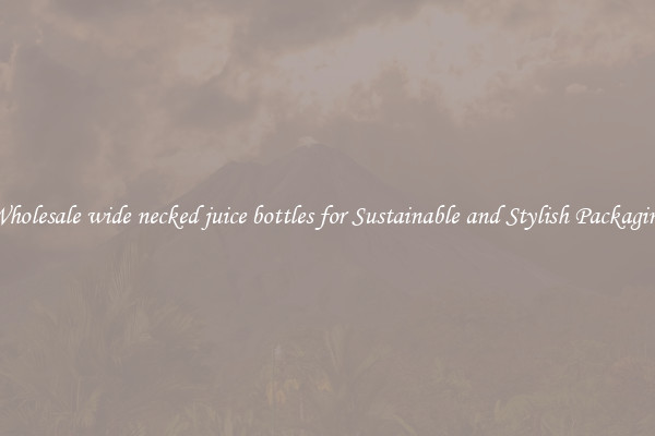 Wholesale wide necked juice bottles for Sustainable and Stylish Packaging