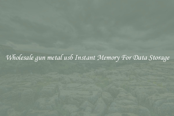 Wholesale gun metal usb Instant Memory For Data Storage