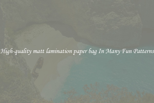 High-quality matt lamination paper bag In Many Fun Patterns