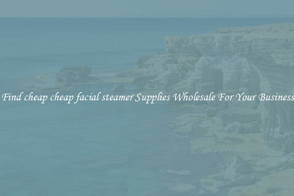 Find cheap cheap facial steamer Supplies Wholesale For Your Business