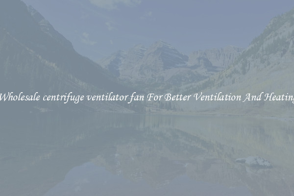 Wholesale centrifuge ventilator fan For Better Ventilation And Heating