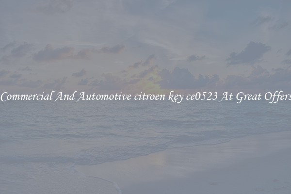 Commercial And Automotive citroen key ce0523 At Great Offers