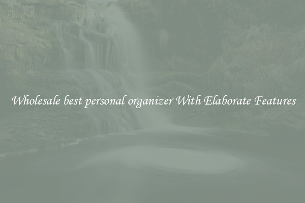 Wholesale best personal organizer With Elaborate Features