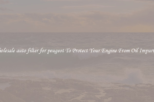 Wholesale auto filter for peugeot To Protect Your Engine From Oil Impurities