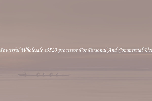 Powerful Wholesale e5520 processor For Personal And Commercial Use